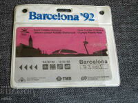 Ολυμπιάδα Βαρκελώνης 1992 κάρτα εισόδου