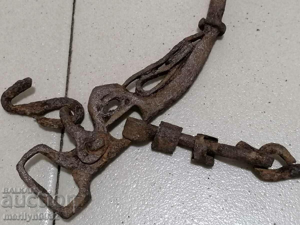 Οθωμανική χαλινάρι χέρι σφυρήλατο, σφυρήλατο σίδερο, ιππικό - 7