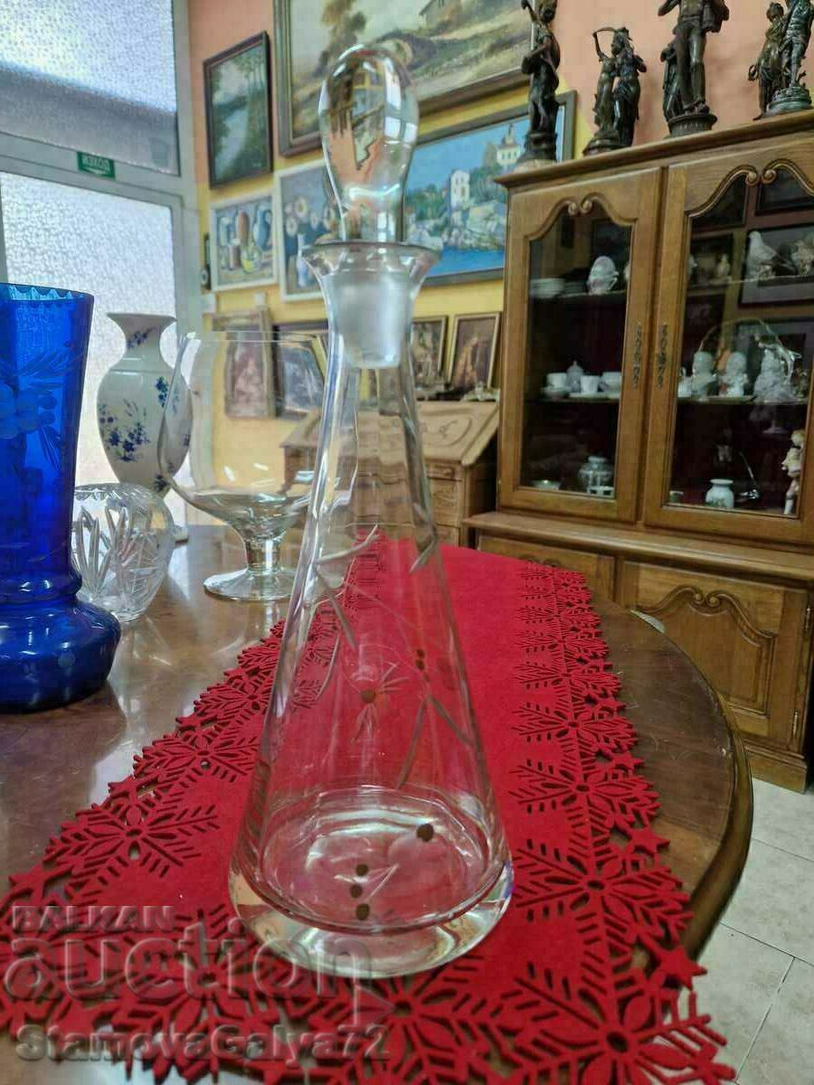 Unique antique decanter hand engraved and painted with price 77.00 BGN | € 39.37 Unique antique decanter hand engraved and painted with price 77.00 BGN | € 39.37
