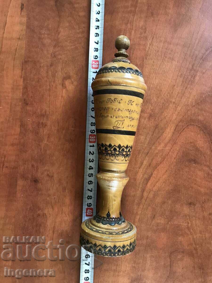 PREMIUL BOWL PIROGRAF LEMN FIGURA SCULPTURĂ LEMN - 5