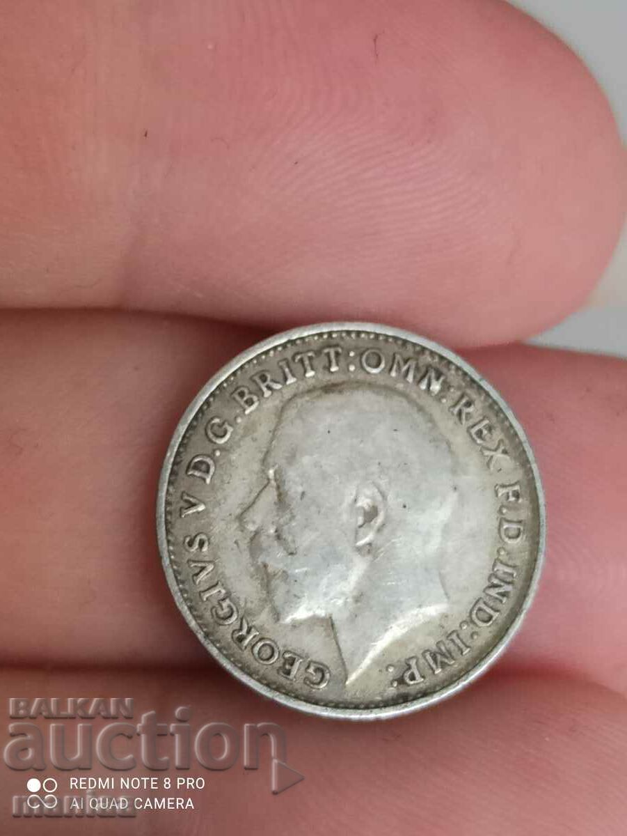 Auction 3 pence 1914 silver Great Britain Auction 3 pence 1914 silver Great Britain