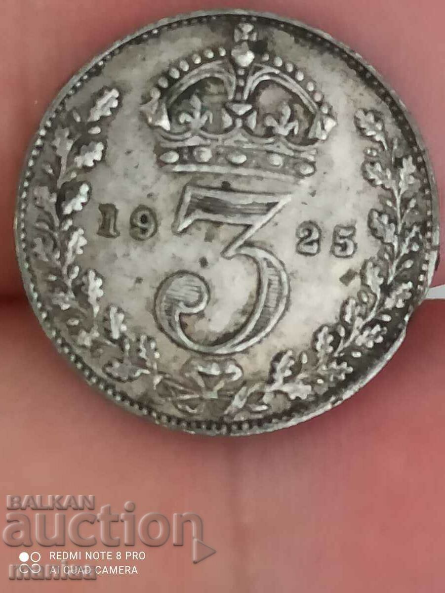 3 pence 1925 silver Great Britain with price 19.99 BGN | € 10.22 3 pence 1925 silver Great Britain with price 19.99 BGN | € 10.22