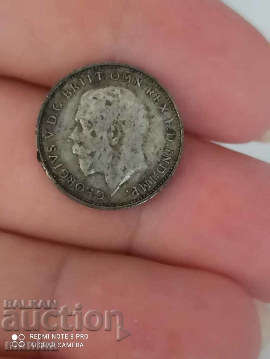 Auction 3 pence 1925 silver Great Britain Auction 3 pence 1925 silver Great Britain