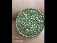 3 пенса 1931г сребро Великобритания