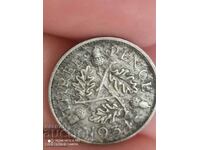 3 пенса 1934 г сребро Великобритания