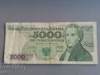 Банкнота - Полша - 5000 злоти | 1988г.