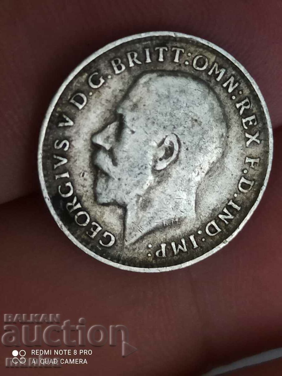 3 pence 1916 silver Great Britain with price 18.99 BGN | € 9.71 3 pence 1916 silver Great Britain with price 18.99 BGN | € 9.71