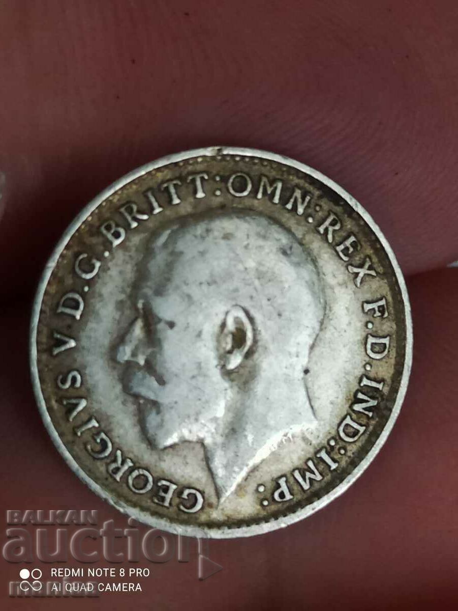 3 pence 1916 silver Great Britain with price 20.00 BGN | € 10.23 3 pence 1916 silver Great Britain with price 20.00 BGN | € 10.23
