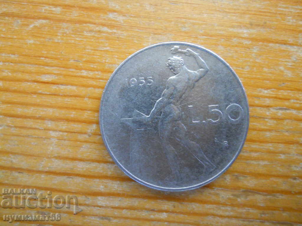 50 лири 1955 г. - Италия