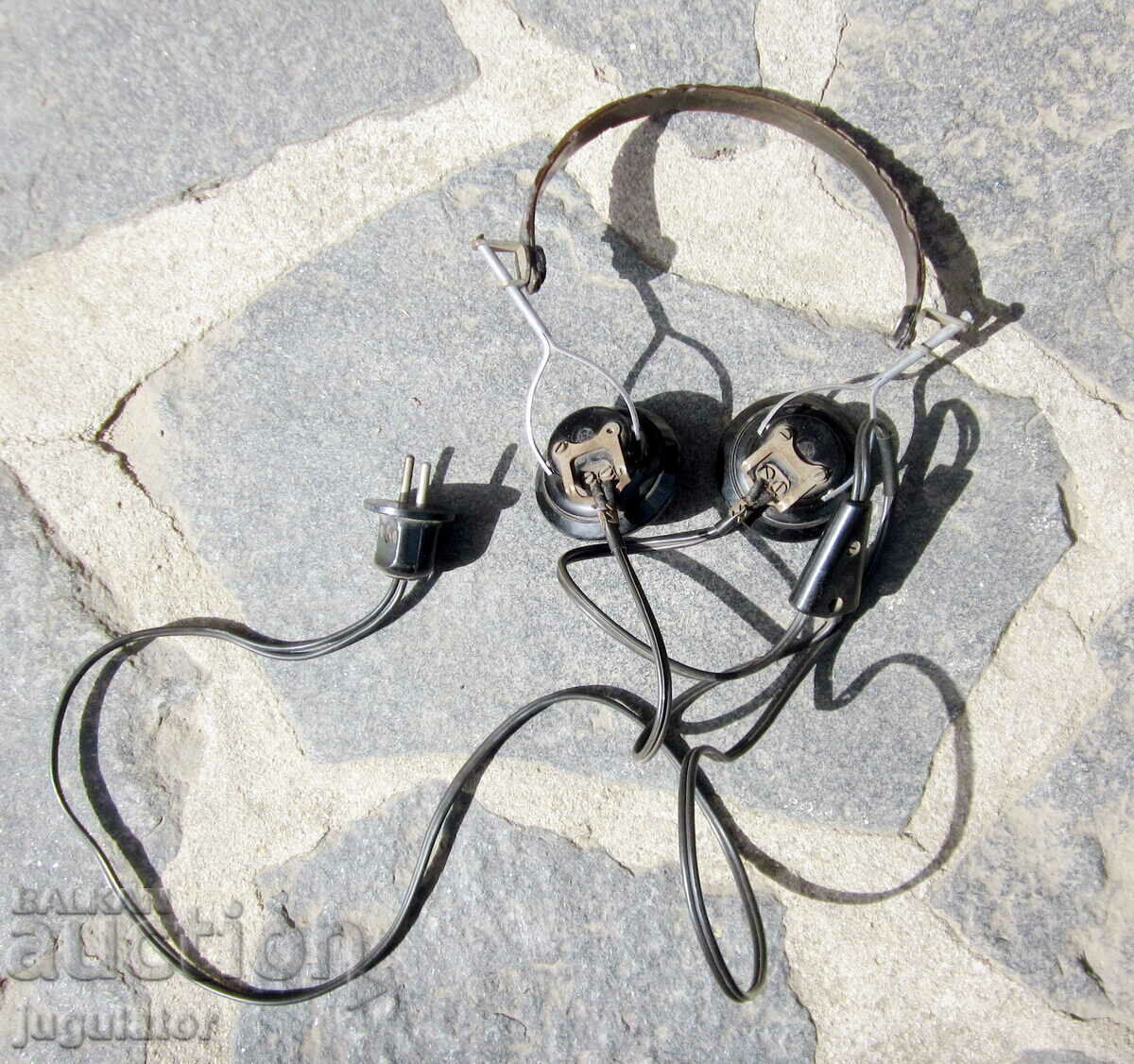 old radio headphones for a radio station