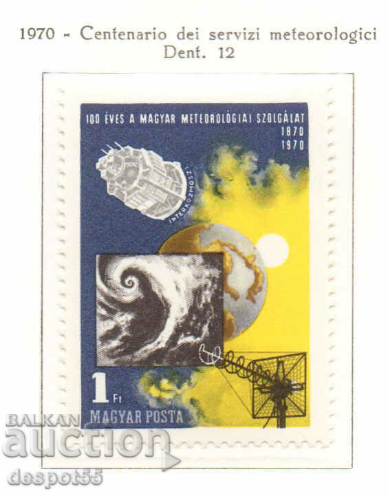 1970. Hungary. The Weather Service's 100th Anniversary.