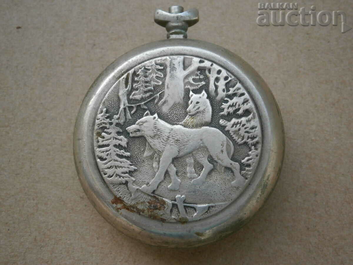 Δημοπρασία κεραυνός με λύκοι λύκοι βραβευμένο κυνηγετικό ρολόι τσέπης Δημοπρασία κεραυνός με λύκοι λύκοι βραβευμένο κυνηγετικό ρολόι τσέπης