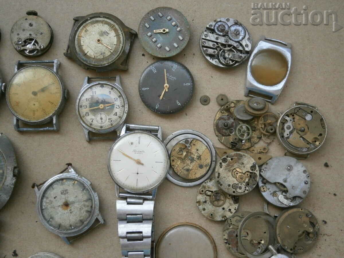 Auction lot wristwatches for parts repair restoration weight 650g. Auction lot wristwatches for parts repair restoration weight 650g.