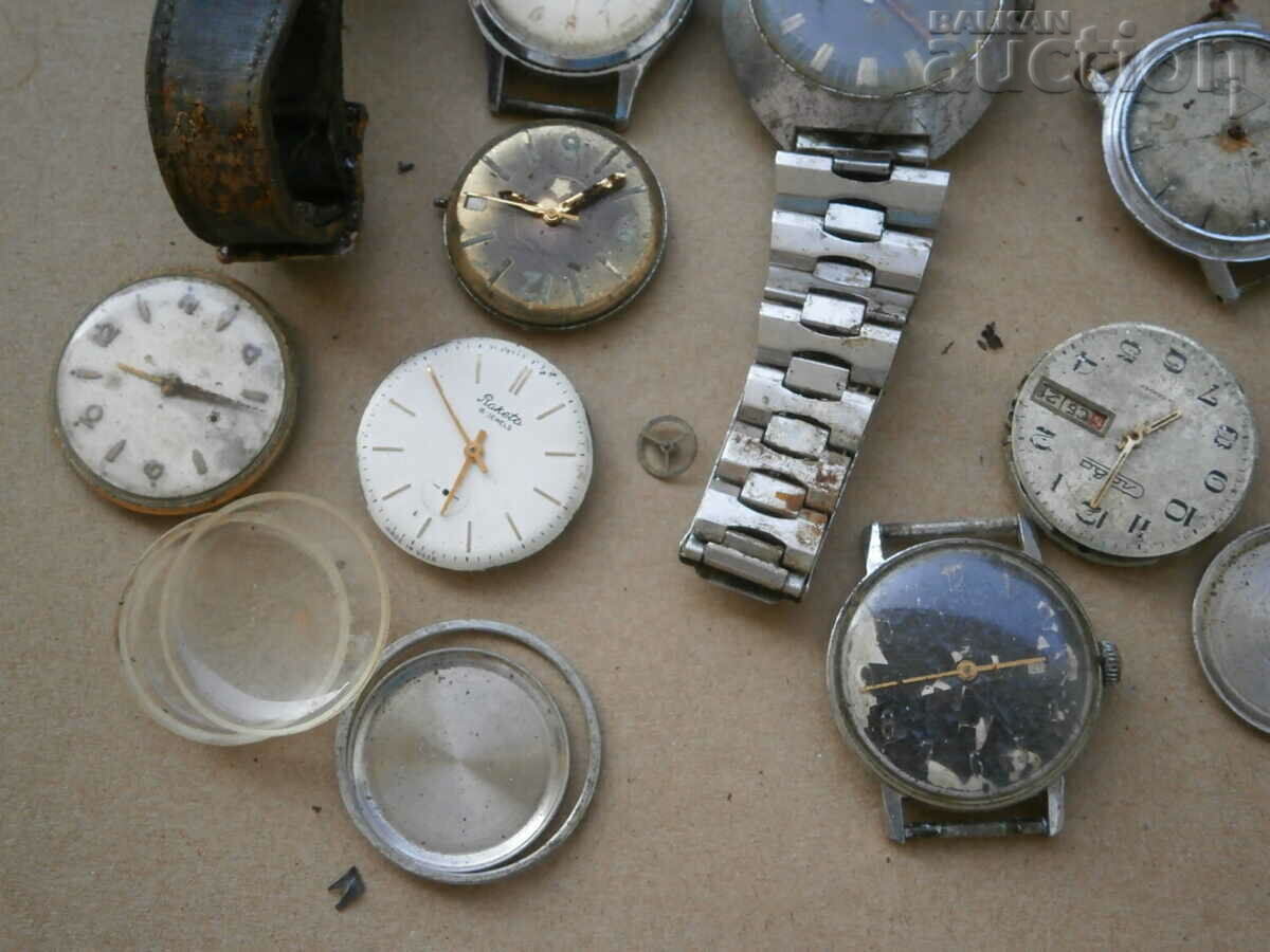 lot wristwatches for parts repair restoration weight 650g. - 5 lot wristwatches for parts repair restoration weight 650g. - 5