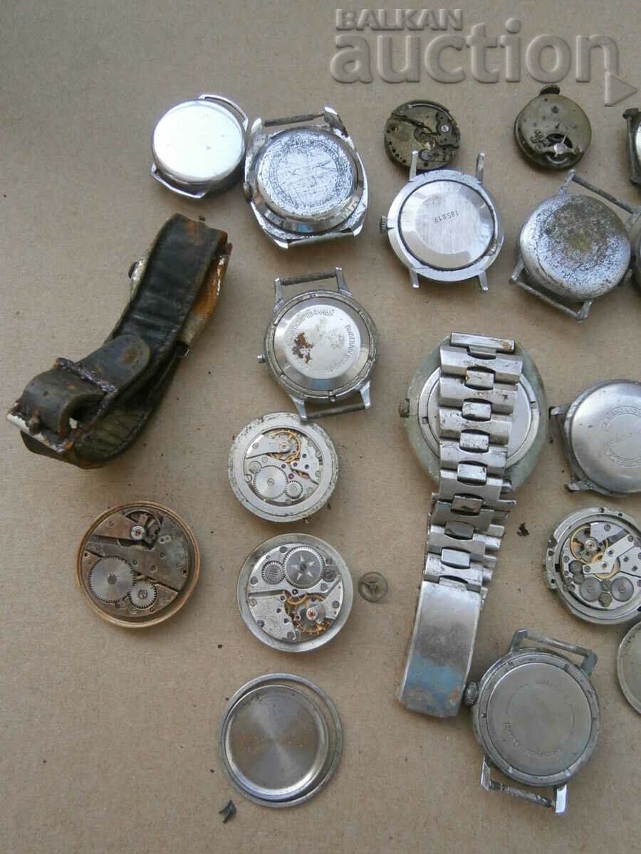lot wristwatches for parts repair restoration weight 650g. - 6 lot wristwatches for parts repair restoration weight 650g. - 6