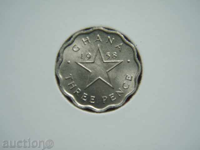 3 Pence 1958 Ghana (3 пенса Гана) - Unc
