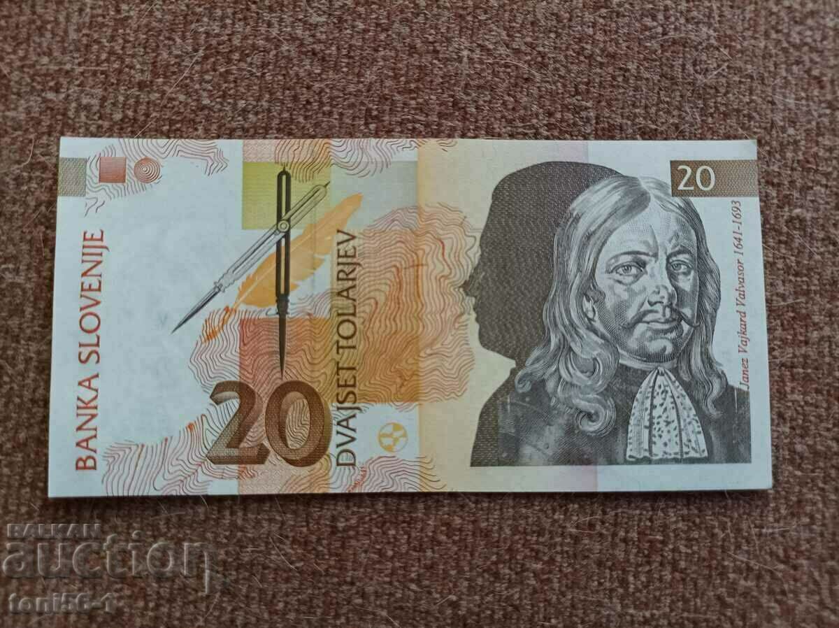 Словения 20 толара 1992 UNC
