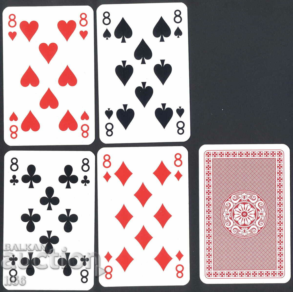 Playing cards - poker - square eights