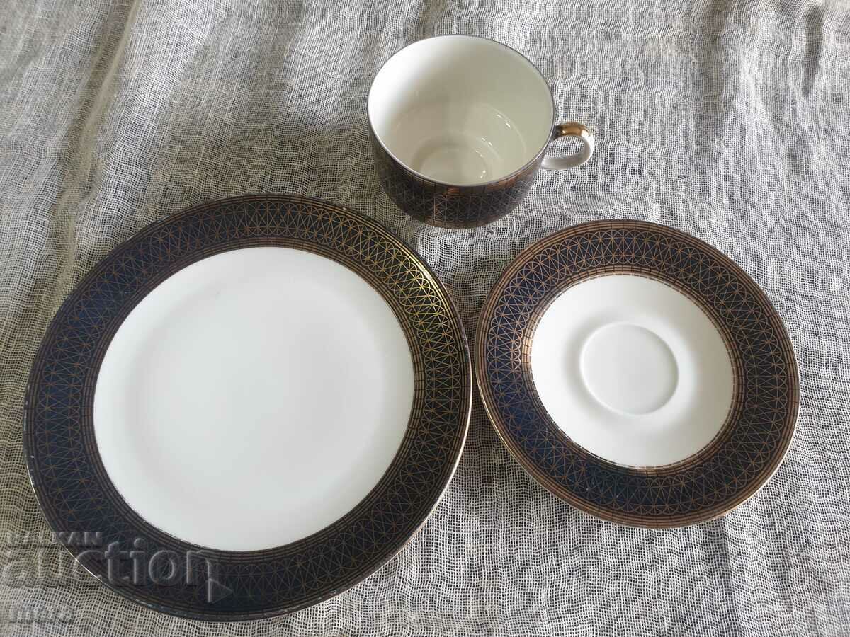 Porcelain cobalt set for tea, coffee with price 70.00 BGN | € 35.79 Porcelain cobalt set for tea, coffee with price 70.00 BGN | € 35.79