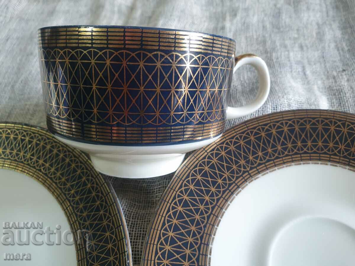 Delivery of Porcelain cobalt set for tea, coffee Delivery of Porcelain cobalt set for tea, coffee