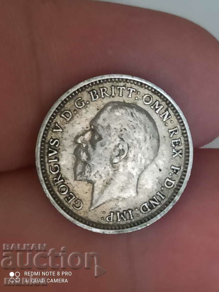 Auction 3 pence 1933 silver Great Britain Auction 3 pence 1933 silver Great Britain