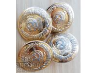Russia, buttons, coat of arms of the USSR, 4 pcs