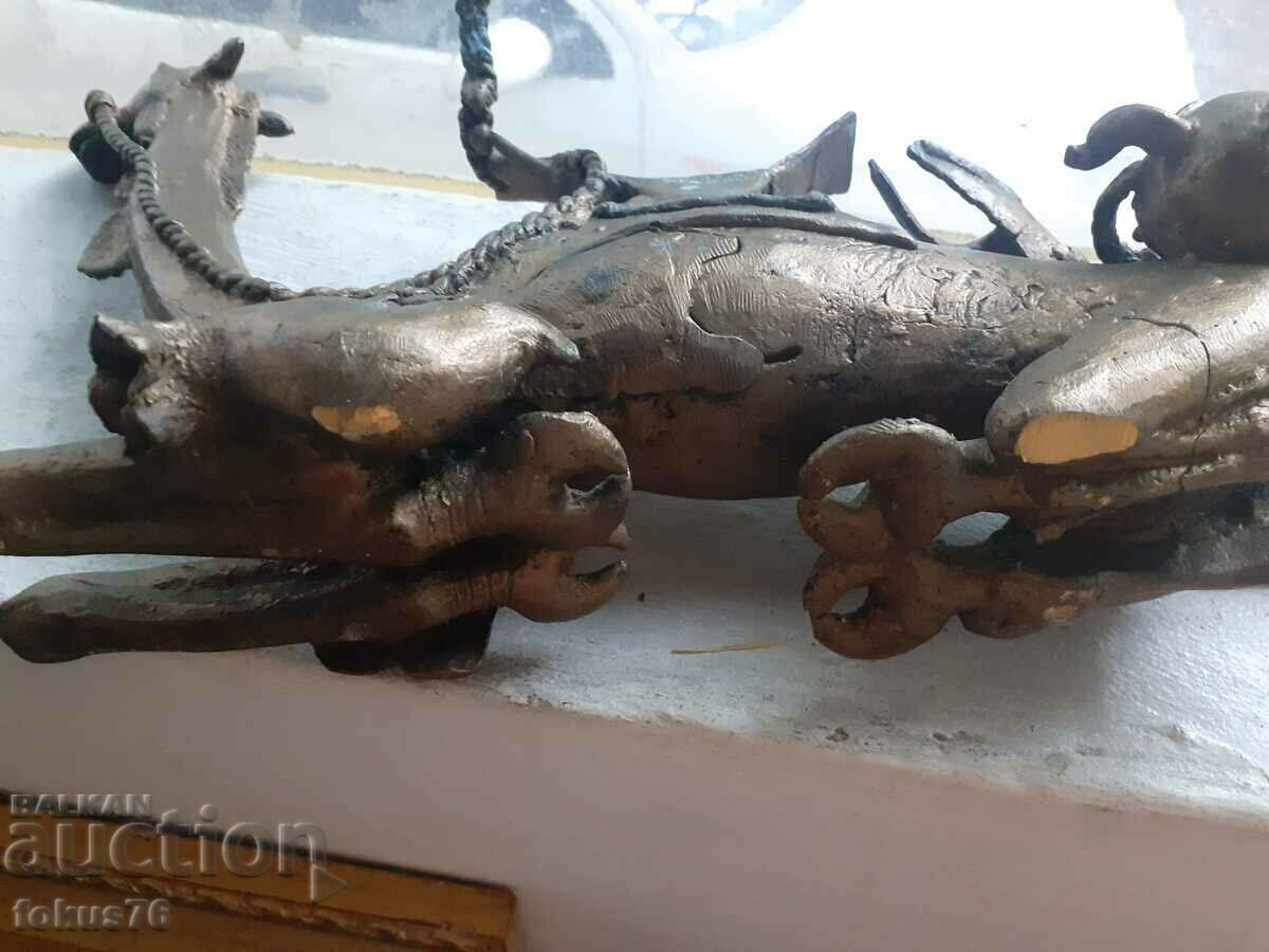 Old bronze statuette of a warrior with a camel figure plastic - 6 Old bronze statuette of a warrior with a camel figure plastic - 6