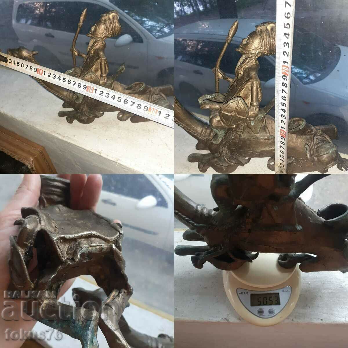 Old bronze statuette of a warrior with a camel figure plastic - 7 Old bronze statuette of a warrior with a camel figure plastic - 7