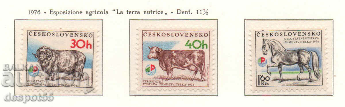 1976. Czechoslovakia. Domestic animals - Agricultural exhibition