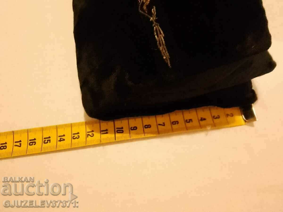 Auction RARE retro, vintage bag, coin purse with gold tinsel Auction RARE retro, vintage bag, coin purse with gold tinsel