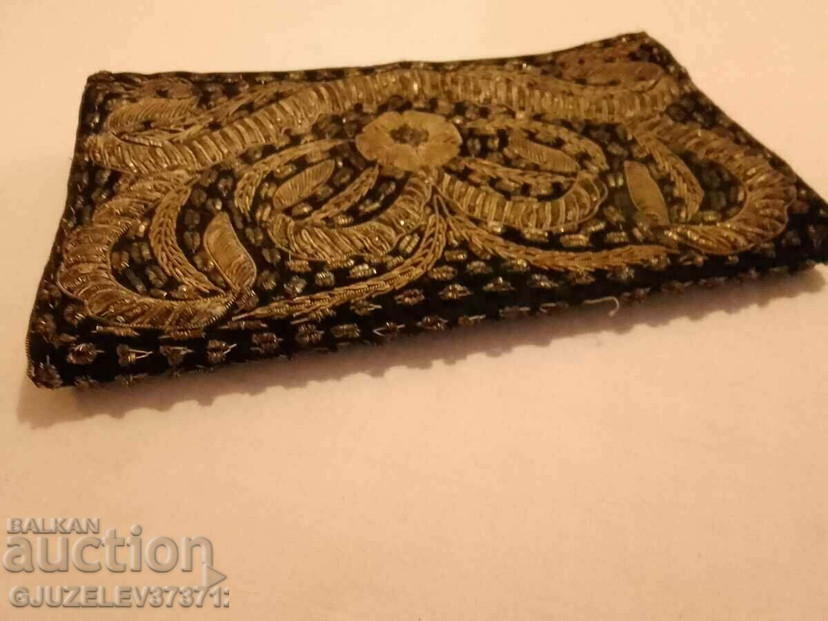 Retro, vintage bag, purse with gold tinsel black velvet - 5 Retro, vintage bag, purse with gold tinsel black velvet - 5