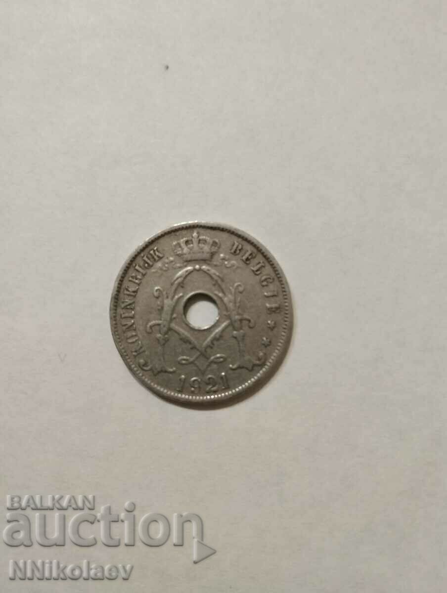 Belgium 25 centimes from 1921. Dutch legend with price 2.00 BGN | € 1.02 Belgium 25 centimes from 1921. Dutch legend with price 2.00 BGN | € 1.02