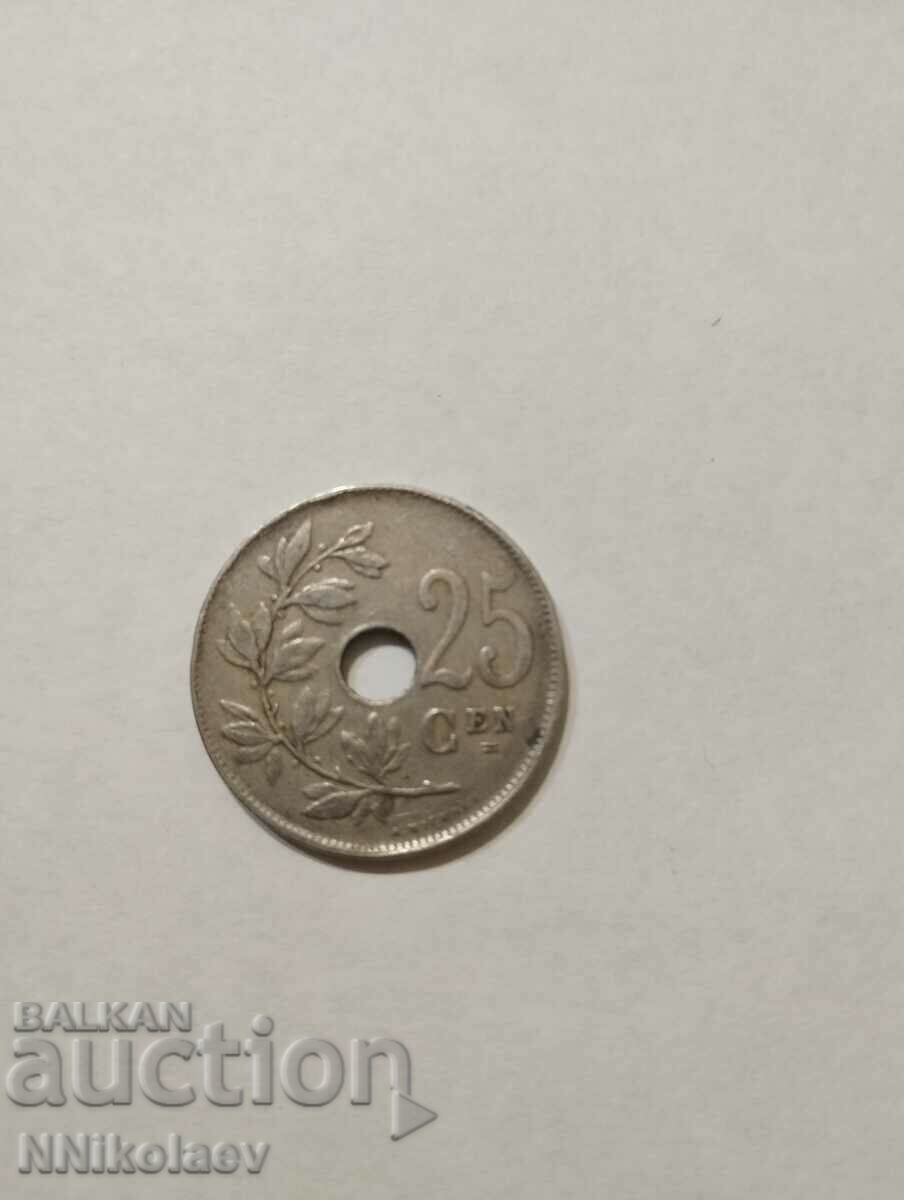 Delivery of Belgium 25 centimes 1922 Dutch legend Delivery of Belgium 25 centimes 1922 Dutch legend