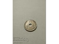 Belgia 25 de centi 1922 Legendă olandeză