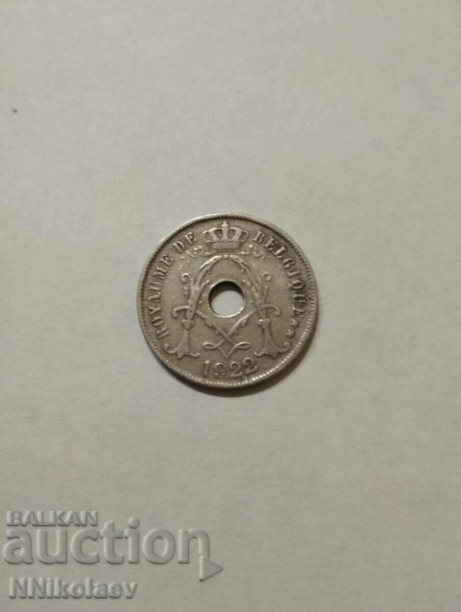 Belgium 25 centimes 1922 French legend with price 2.00 BGN | € 1.02 Belgium 25 centimes 1922 French legend with price 2.00 BGN | € 1.02
