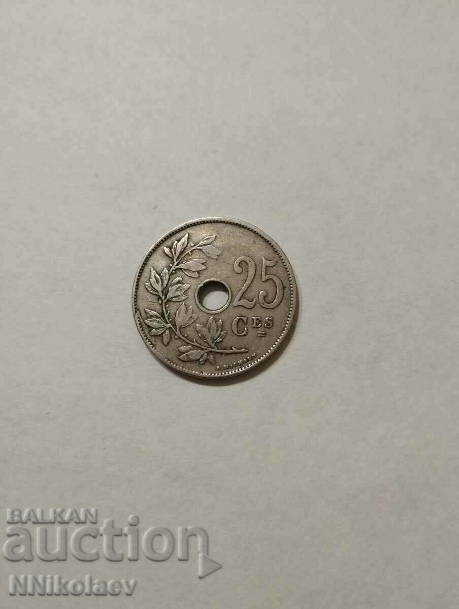 Auction  Belgium 25 centimes 1927 French legend
