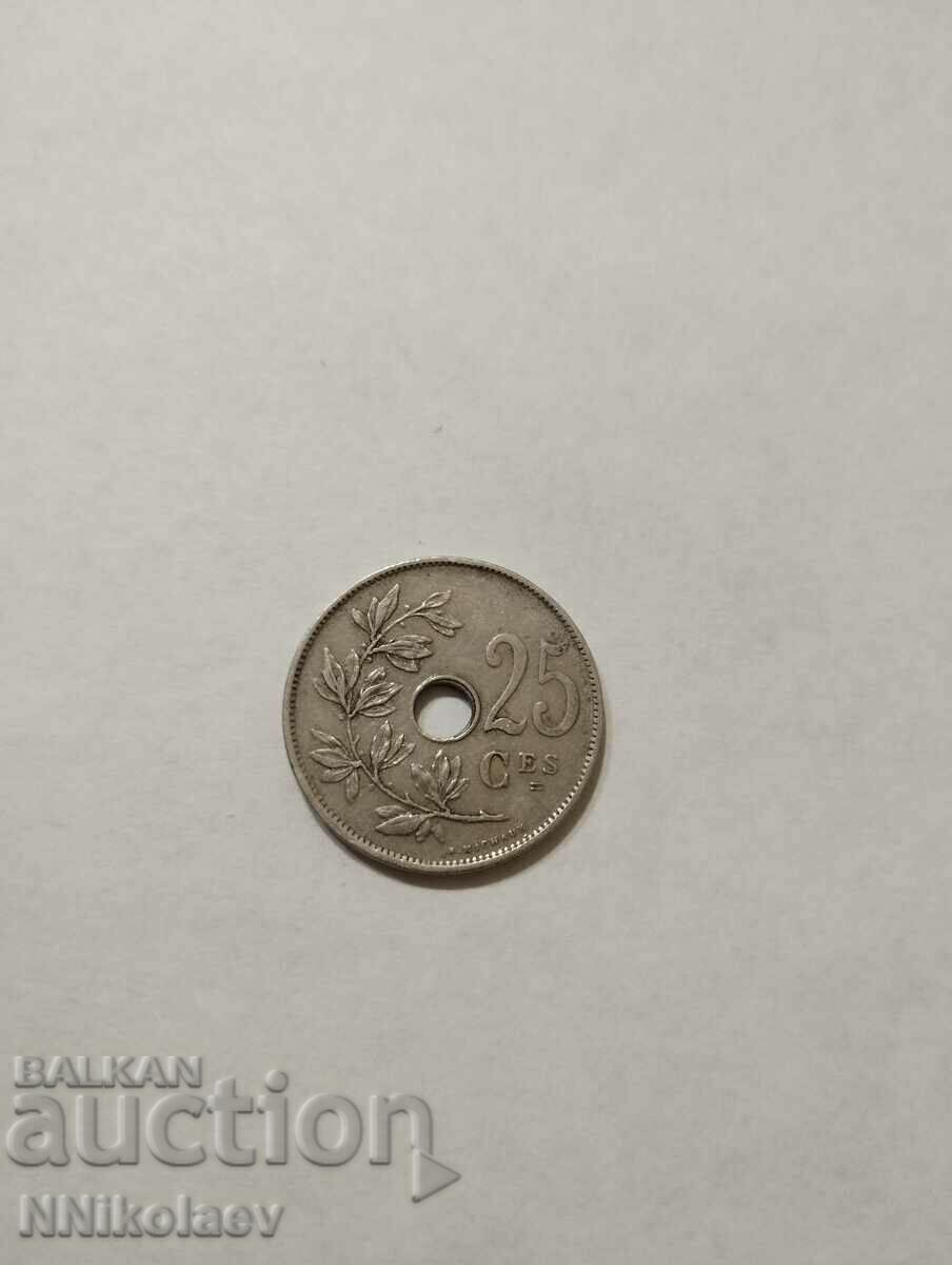 Delivery of Belgium 25 centimes 1929 French legend Delivery of Belgium 25 centimes 1929 French legend