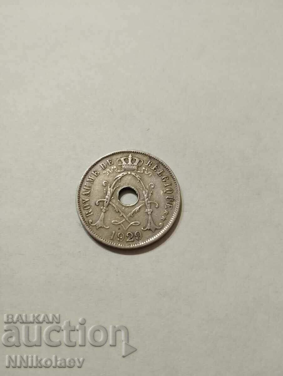 Belgium 25 centimes 1929 French legend