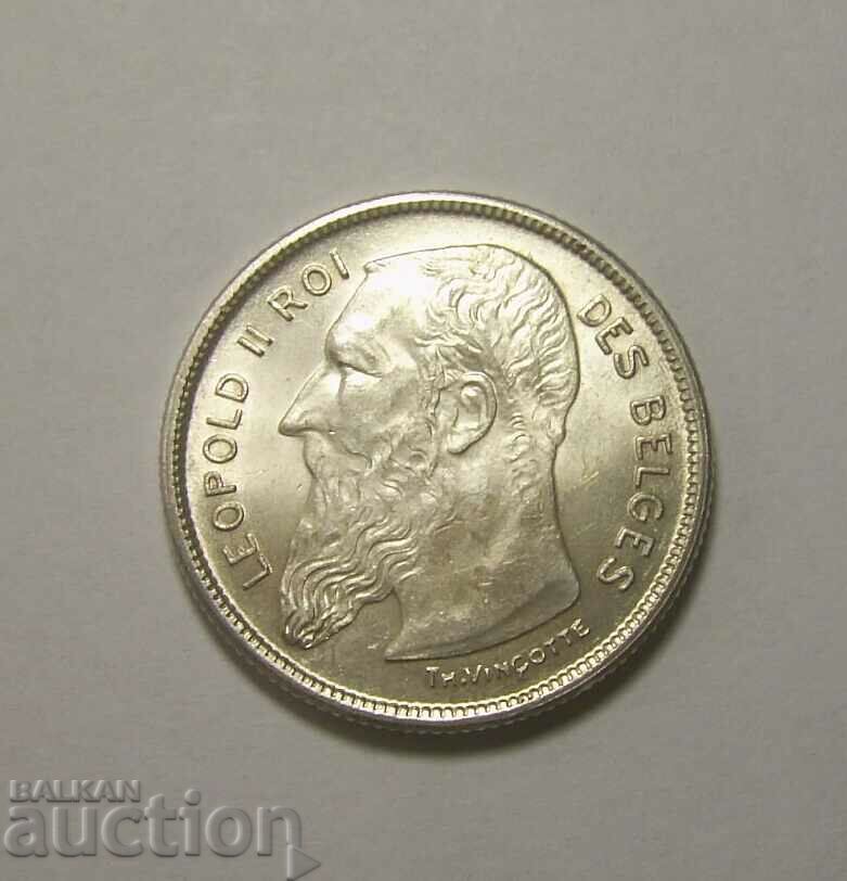 Auction Belgium 2 Francs 1904 UNC Auction Belgium 2 Francs 1904 UNC