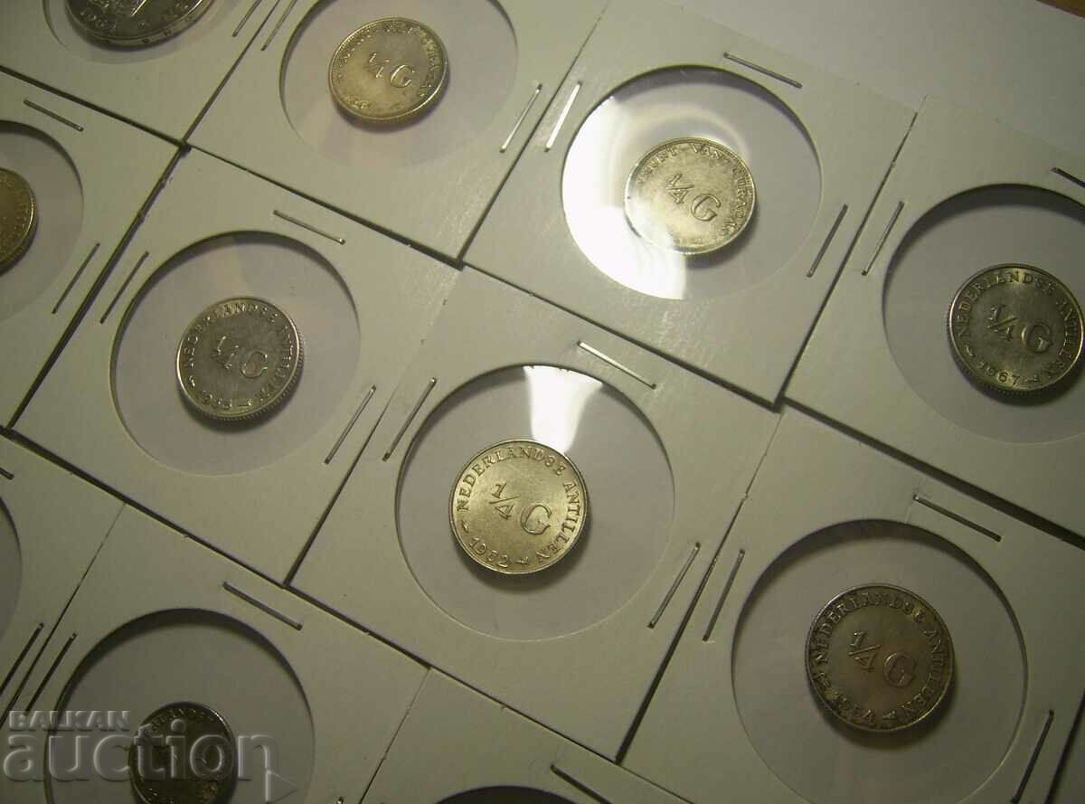 Auction Netherlands Antilles and Curaçao 14 coins Auction Netherlands Antilles and Curaçao 14 coins