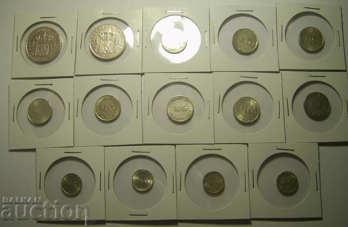 Netherlands Antilles and Curaçao 14 coins