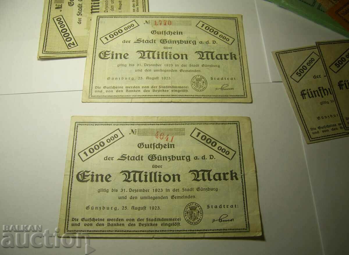 Auction RR! Kuchen Gunzburg Germany lot 34 banknotes Auction RR! Kuchen Gunzburg Germany lot 34 banknotes