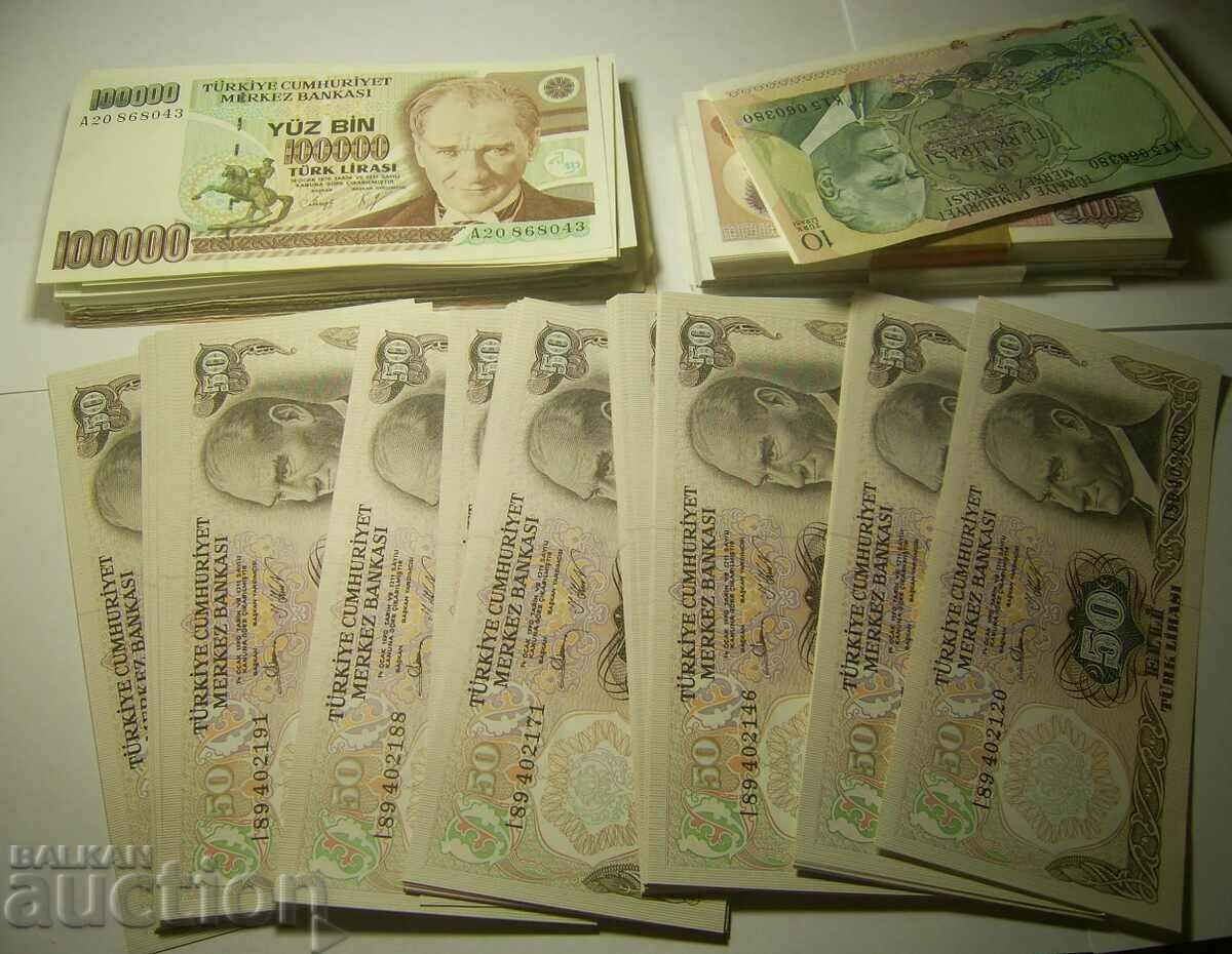 Turkey 346 banknotes lot - 5 Turkey 346 banknotes lot - 5
