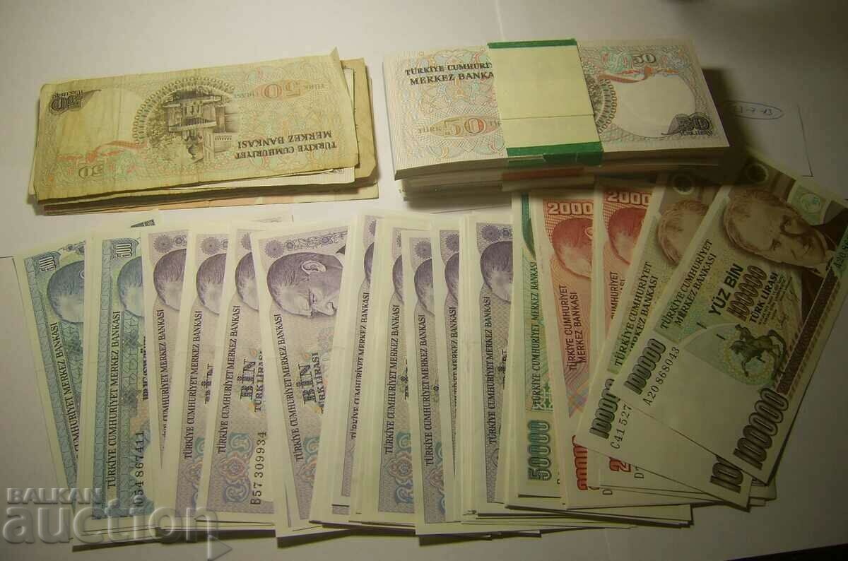 Turkey 346 banknotes lot - 6 Turkey 346 banknotes lot - 6