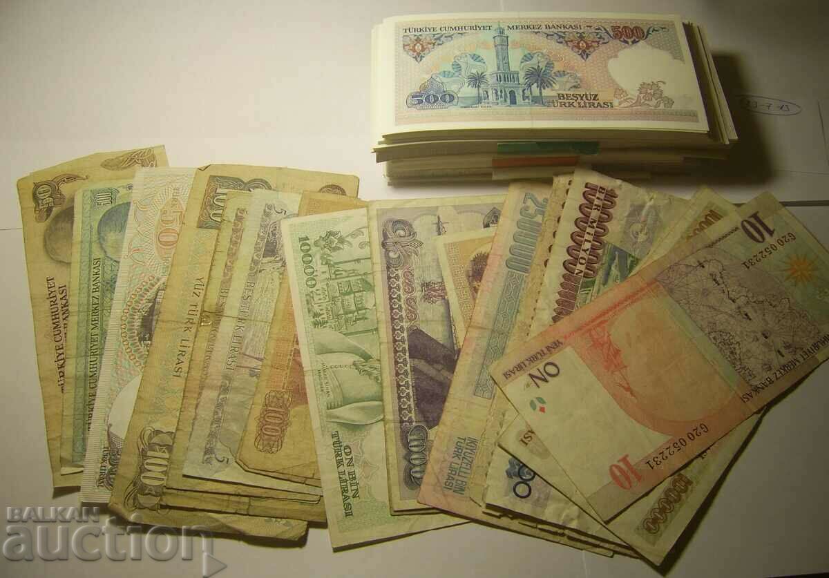 Turkey 346 banknotes lot - 7 Turkey 346 banknotes lot - 7