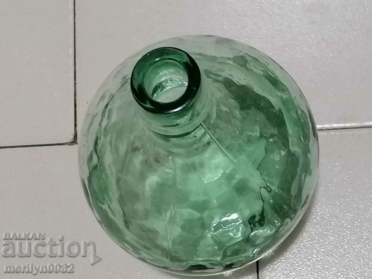 Auction Old damajana for good brandy glass bottle Auction Old damajana for good brandy glass bottle