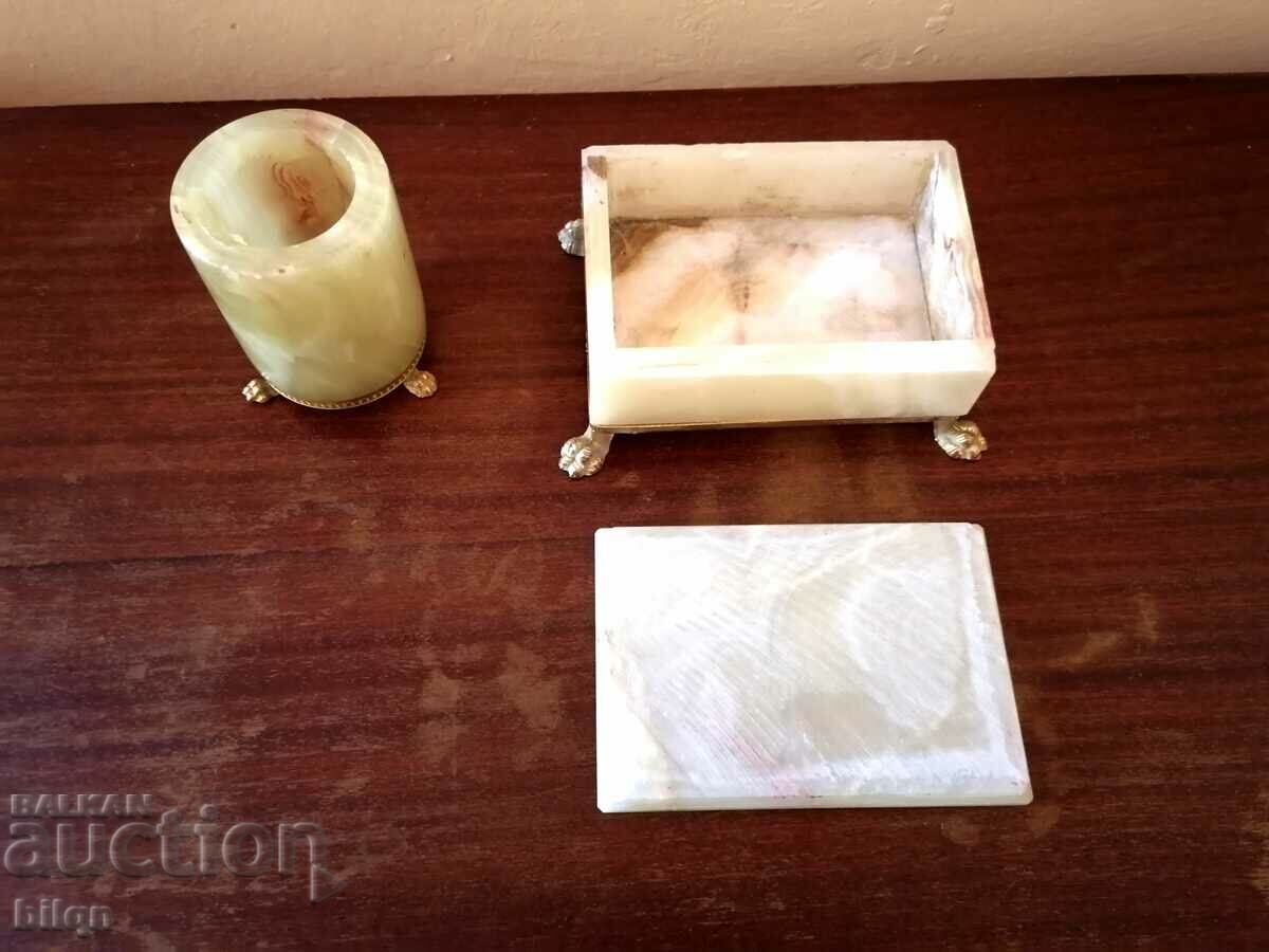 Incredibly Beautiful Onyx Jewelry Box Set Etc. with price 44.43 BGN | € 22.72