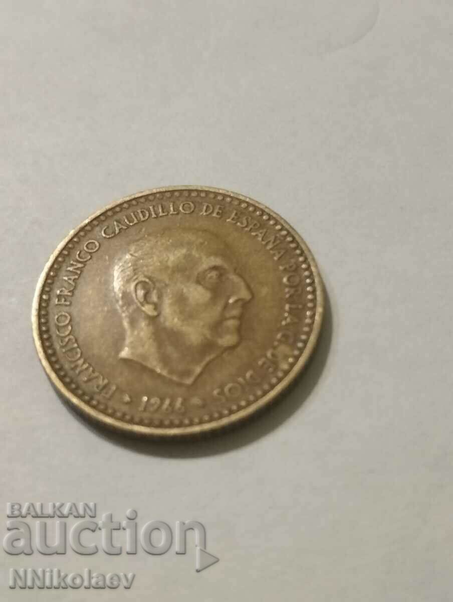 Auction 1 peseta Spain 1966 Auction 1 peseta Spain 1966