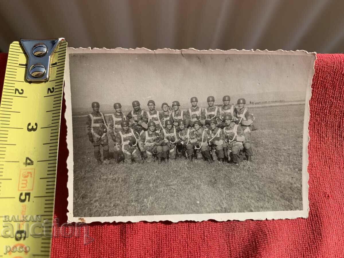 Auction Parachute Squad Bulgaria 40s old photo Auction Parachute Squad Bulgaria 40s old photo