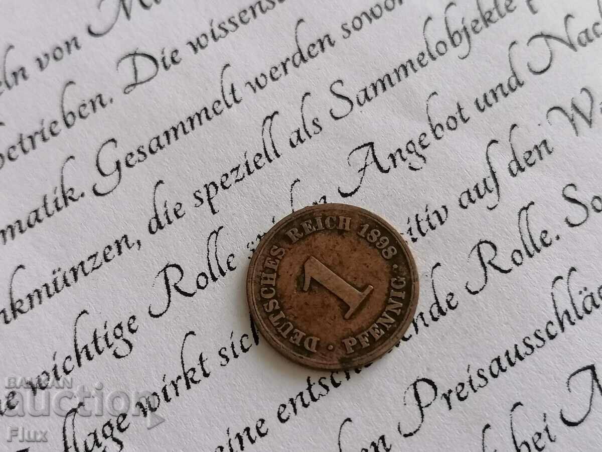 Райх монета - Германия - 1 пфениг | 1898г.; серия A